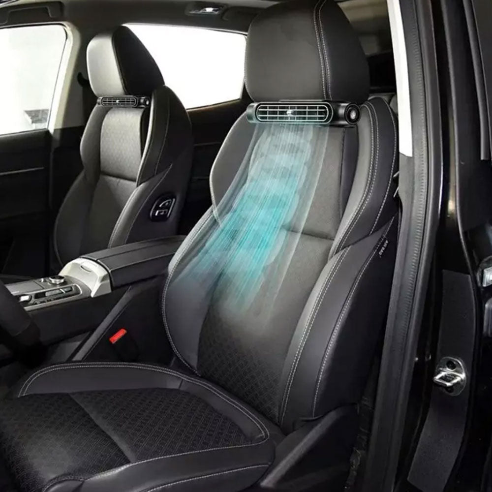 2Pcs Car Fan for Rear Seat Cooling Air Fan 3 Gear Speeds Portable USB Backseat Cooling Fan