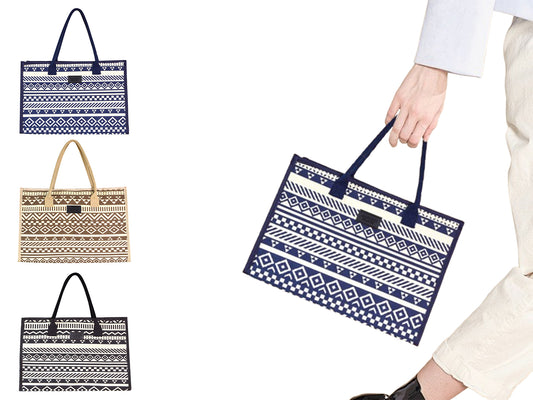 Women's Canvas Boho Beach Tote Bag
