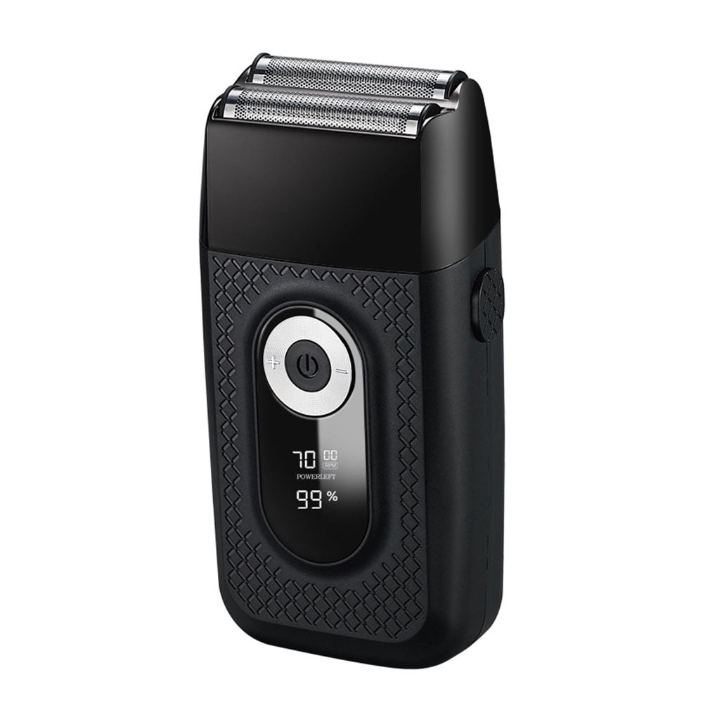 Rechargeable Electric Razor Double Floating Blade With LED Display