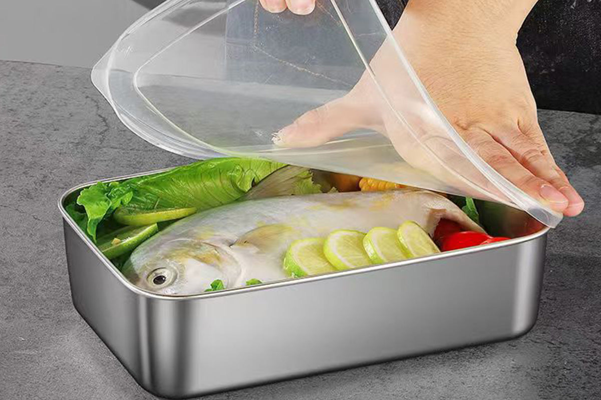 5Pcs Stainless Steel Food Storage Containers with Lids for Picnic Travel