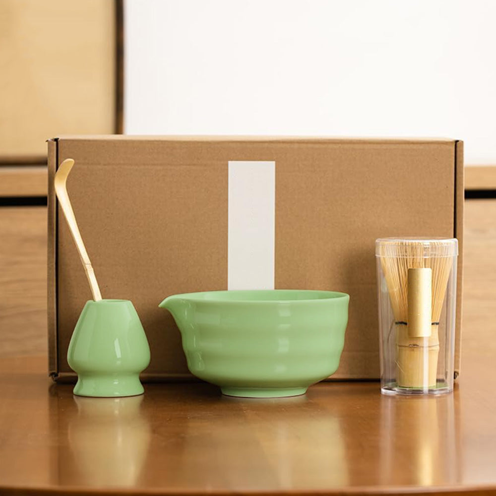Matcha Whisk Set 5PCS Ceramic Matcha Kit Matcha Bowl With Spout Matcha