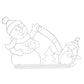 Stainless Steel Lighted Christmas Snowman Decoration With LED Light Strings Christmas Decorative Signage Light-Snowman And Penguin