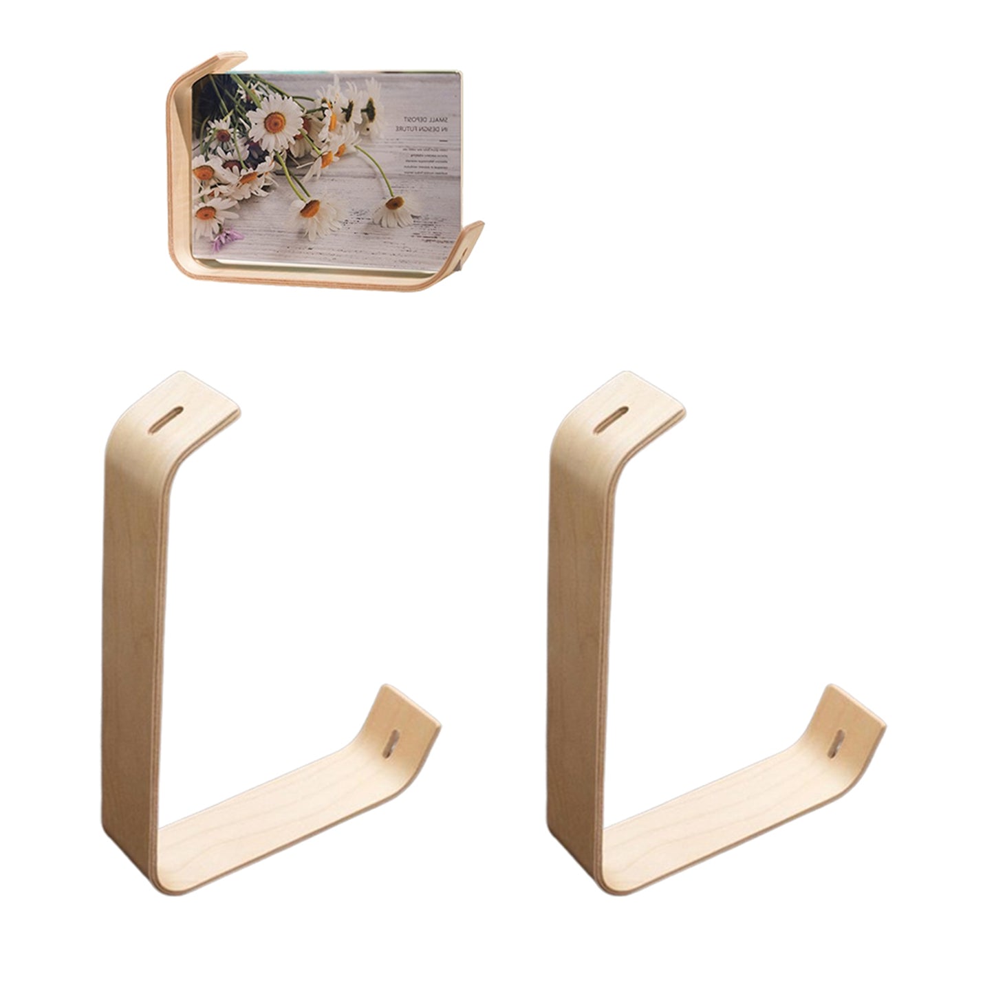 2Pcs Transparent Acrylic Wooden Photo Frame