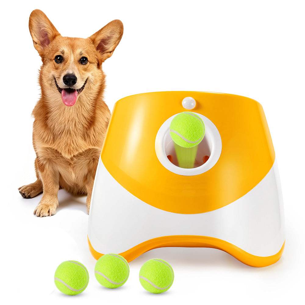 Automatic Dog Tennis Ball Launcher with 3 Balls and 3 Throwing Distances