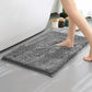 Extra Soft Absorbent Bathroom Rug Machine Washable Bath Mat for Bathroom Floor-Grey