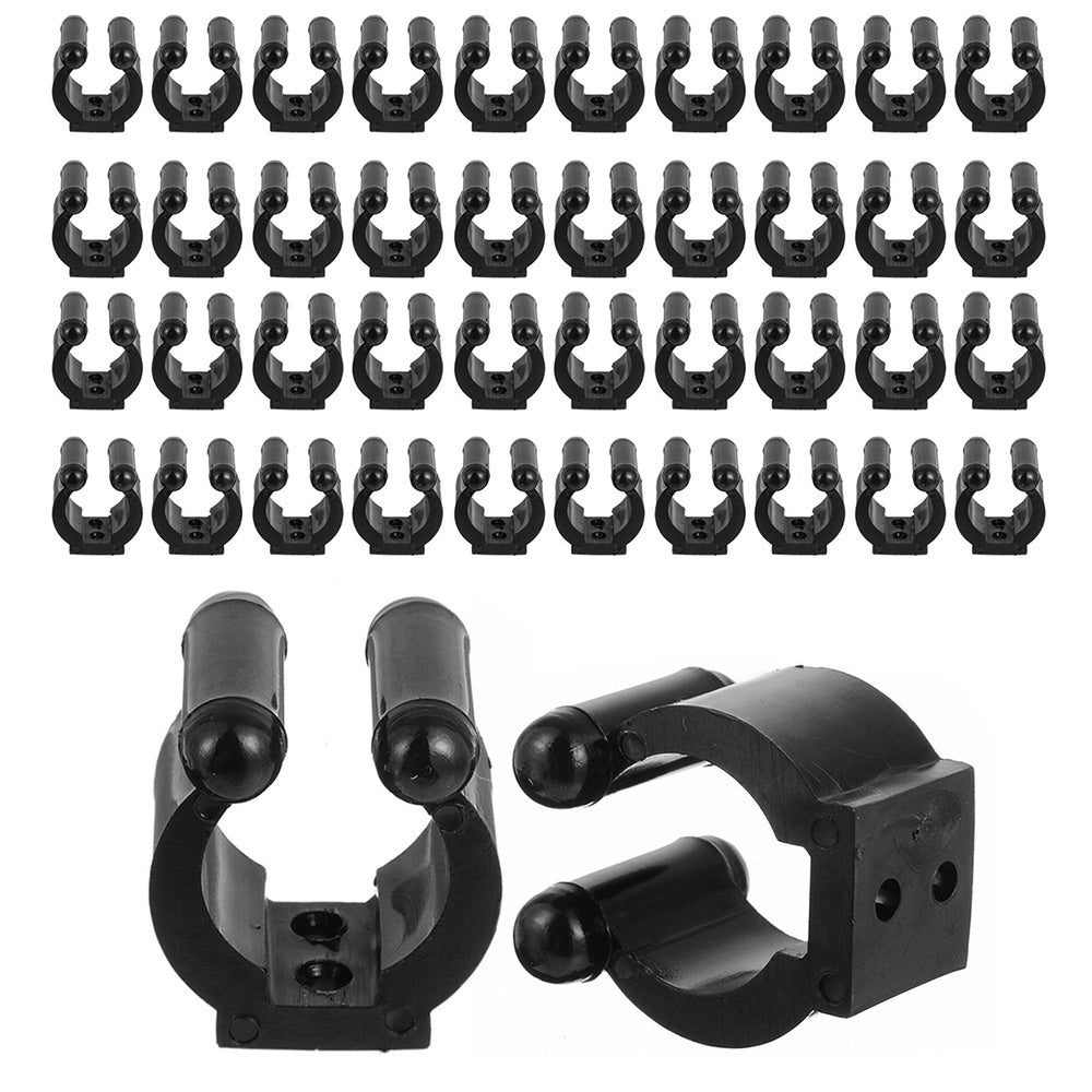 40 PCS Fishing Pole Rod Holder Clips Wall Mounted Rod Rack for Pool Cue