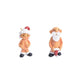 2Pcs 8cm Resin Santa Claus Pendants Christmas Hanging Decorations