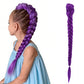 Long Purple Braided Ponytail Hair Extension