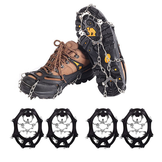 2Pcs Shoes Traction Cleats Ice Snow Grips with 10 Stainless Steel Spikes