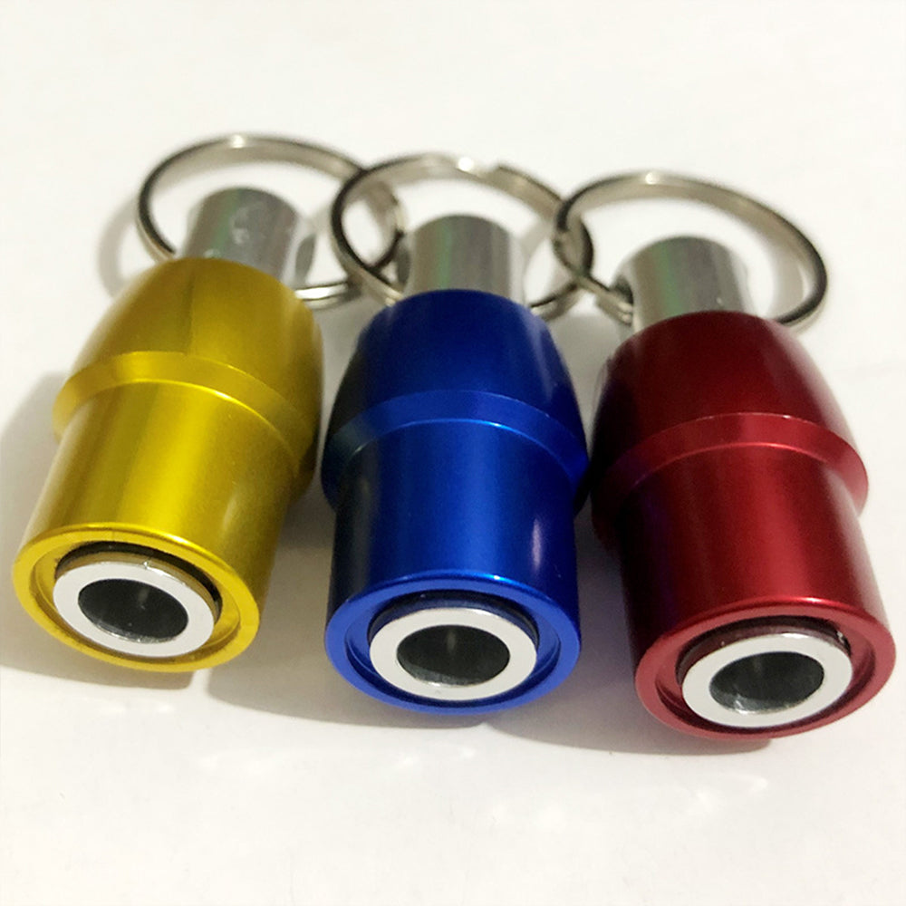 3Pcs 1/4 inch Portable Hex Smooth Screwdriver Bits Holder Extension Bar Keychain Screw Adapter
