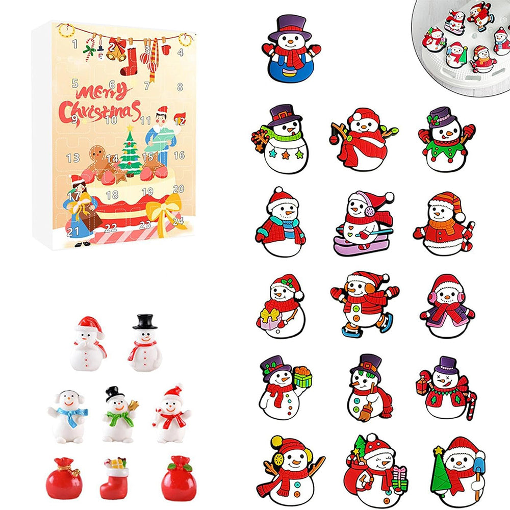24 Days Count Down Calendar Christmas Shoe Charms Xmas Gift