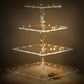 4-Tier Acrylic Cupcake Stand Display Tower with String Light