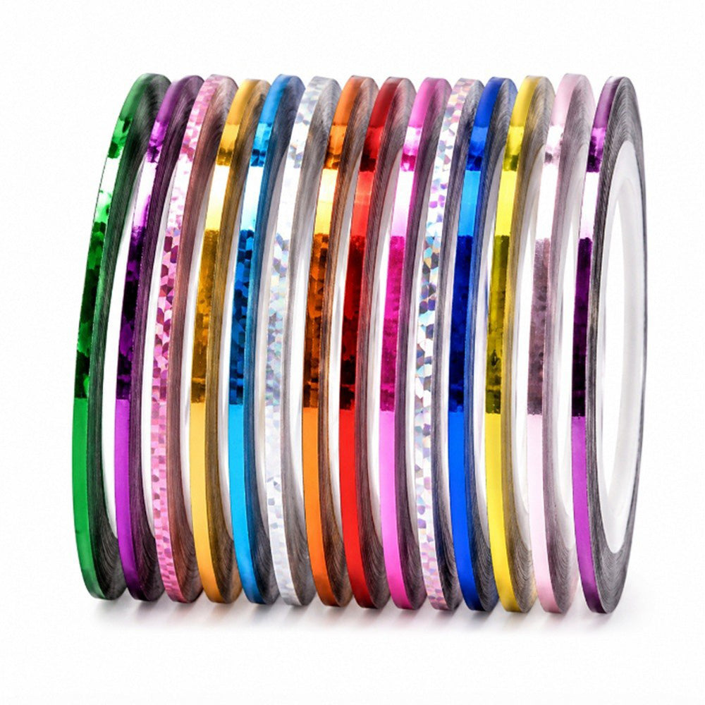 30 Rolls Nail Striping Tape for DIY Nail Decor Nail Art Lines for Home and Salon