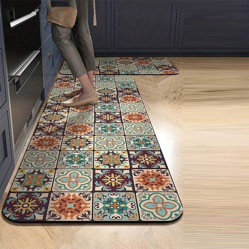 2Pcs Kitchen Floor Mats Set