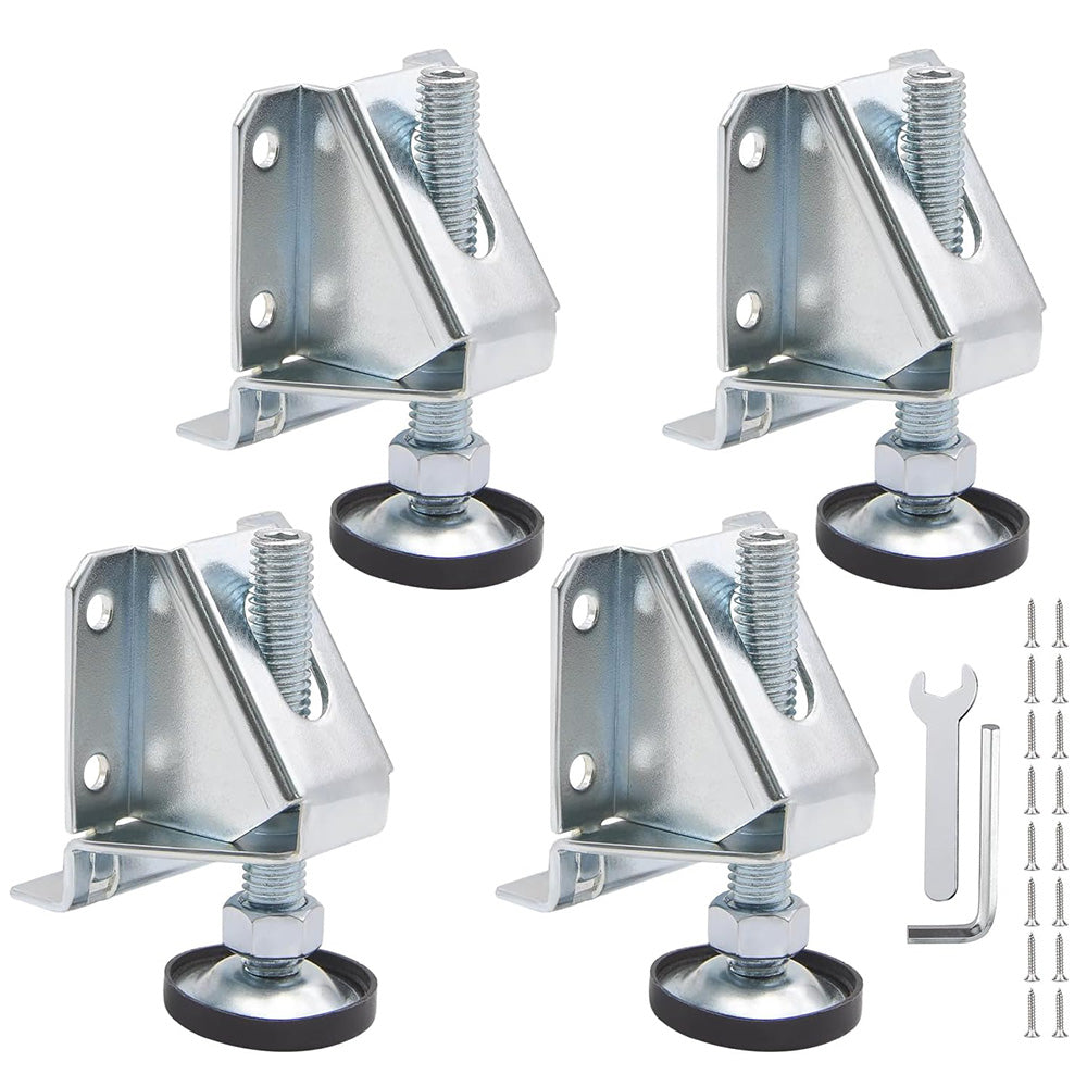 4-Pack Heavy Duty Adjustable Furniture Leveling Feet with Lock Nuts