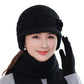 Winter Warm Earflap Hat Scarf Set for Elderly & Middle-Aged Ladies Women