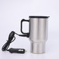 Car Electric Heating Mug 12V Stainless Steel Travel Cup 450ml