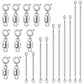 20-Piece Necklace Extender Set with Clasps for Jewelry and Bracelets