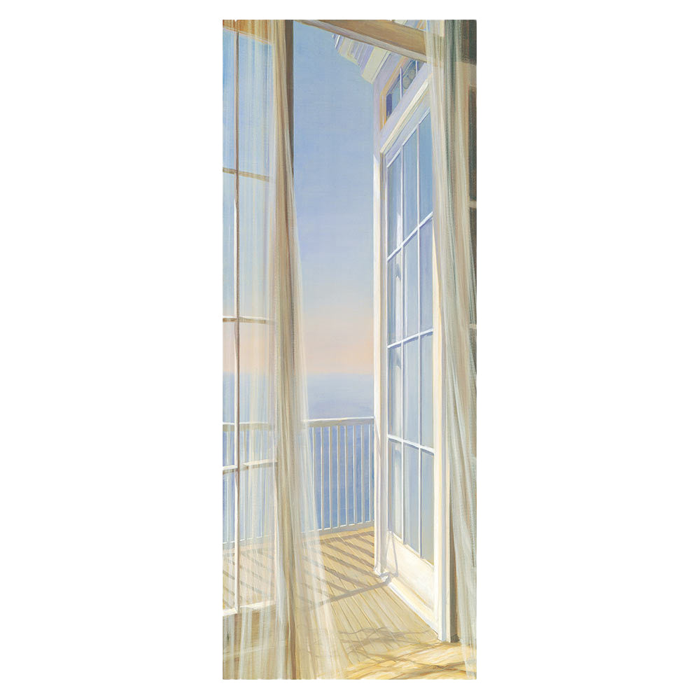 77x220cm 3D Self-adhesive Door Sticker-Balcony Scenery