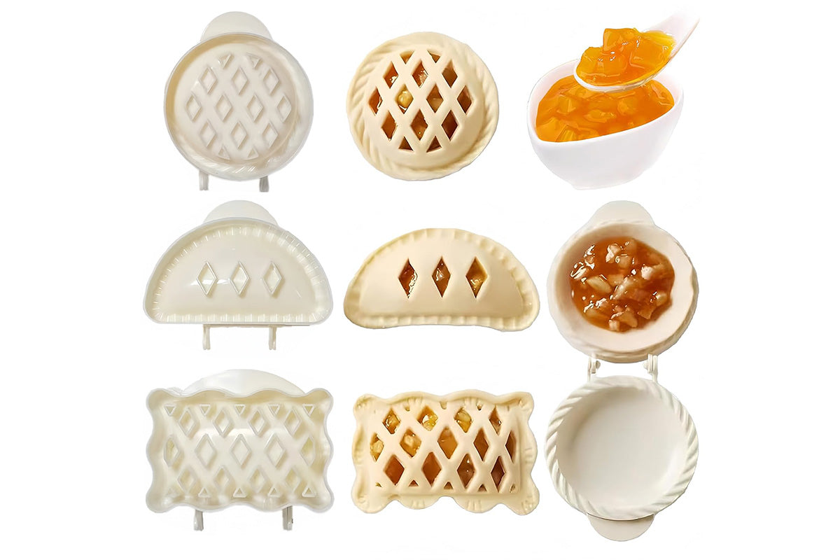 3Pcs Mini Pie Molds Dough Presser for Handmade Cookies and Pies
