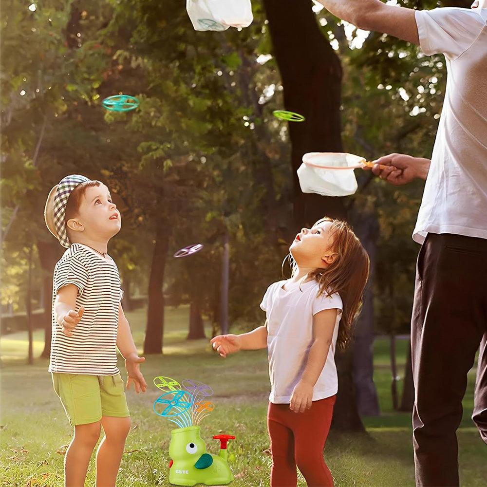 2Pcs Flying Disc Launcher Toy s Outdoor Summer Toy s Catching Activity Game Toy