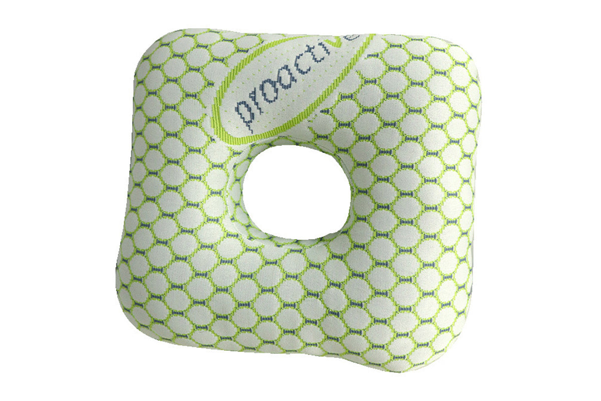 Square Ear Piercing Pillow for Side Sleepers with Central Ear Hole