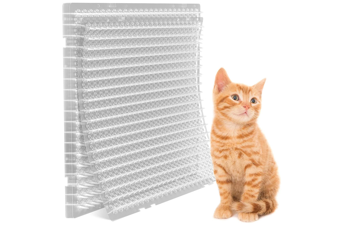 10PCS Cat Spike Mats Pet Training Mat Device Cat Deterrent Mat Set For Indoor And Outdoor
