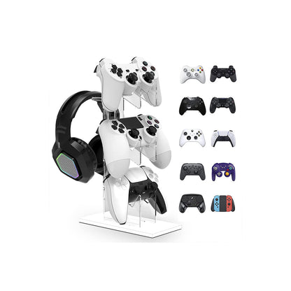 Game Controller Enhance Gaming with 3 Tier Controller Holder & Headset Stand for PS5 PS4 Switch & STEAM