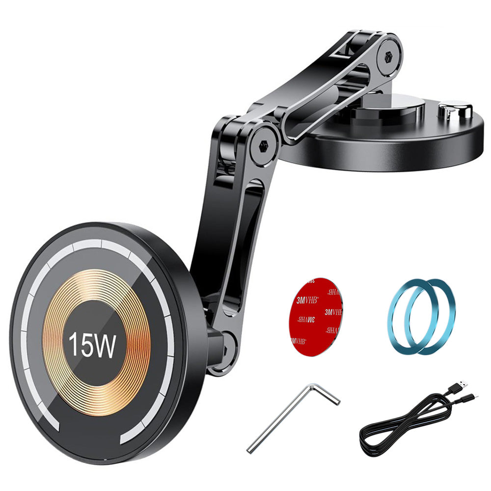 15W Car Mount Charger Dash Window Charging Mount for iPhone Air 17 Pro 16 Pro