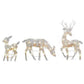 3PCS Christmas Reindeer Family Outdoor Lighted Decorations