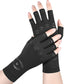 Breathable Half-Finger Gloves with Grip Pads-Black