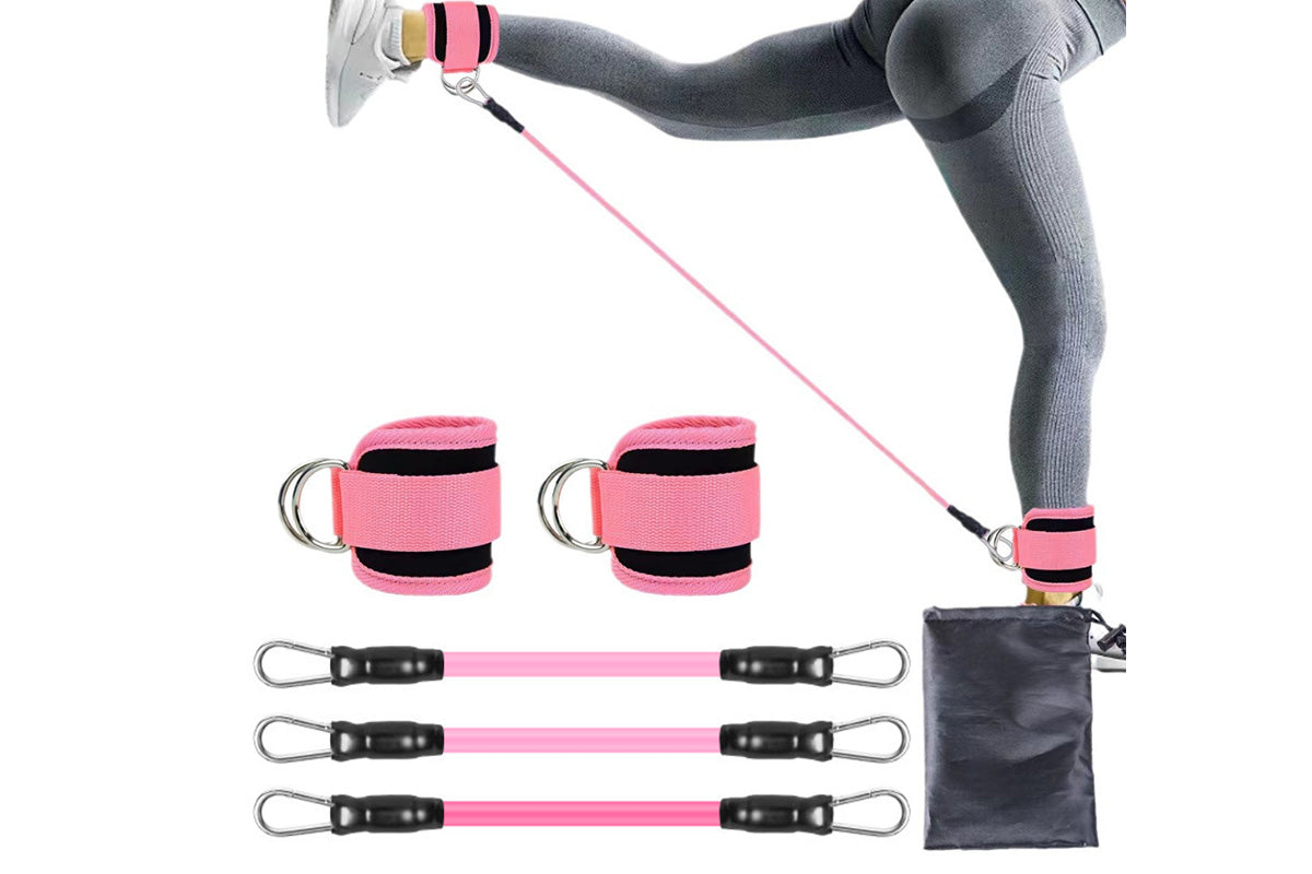 Ankle Resistance Bands Set with Cuffs Leg and Glute for Home Gym Workout
