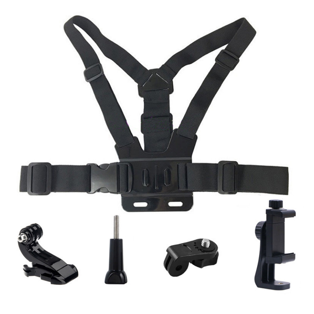 Mobile Phone Chest Mount Harness Strap Holder with Rotating Phone Clip