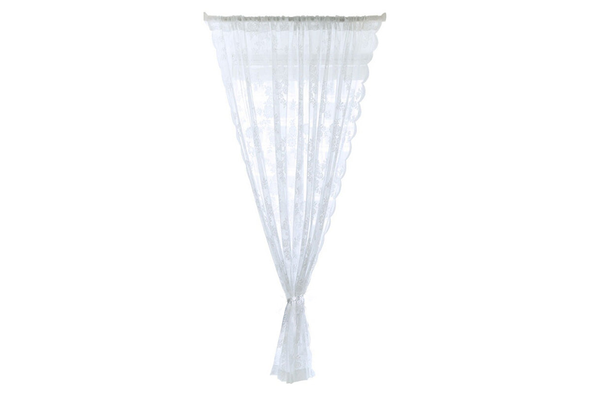 Vintage Lace Sheer Curtains Flowers And Branch Voile Curtains For Living Room Garden