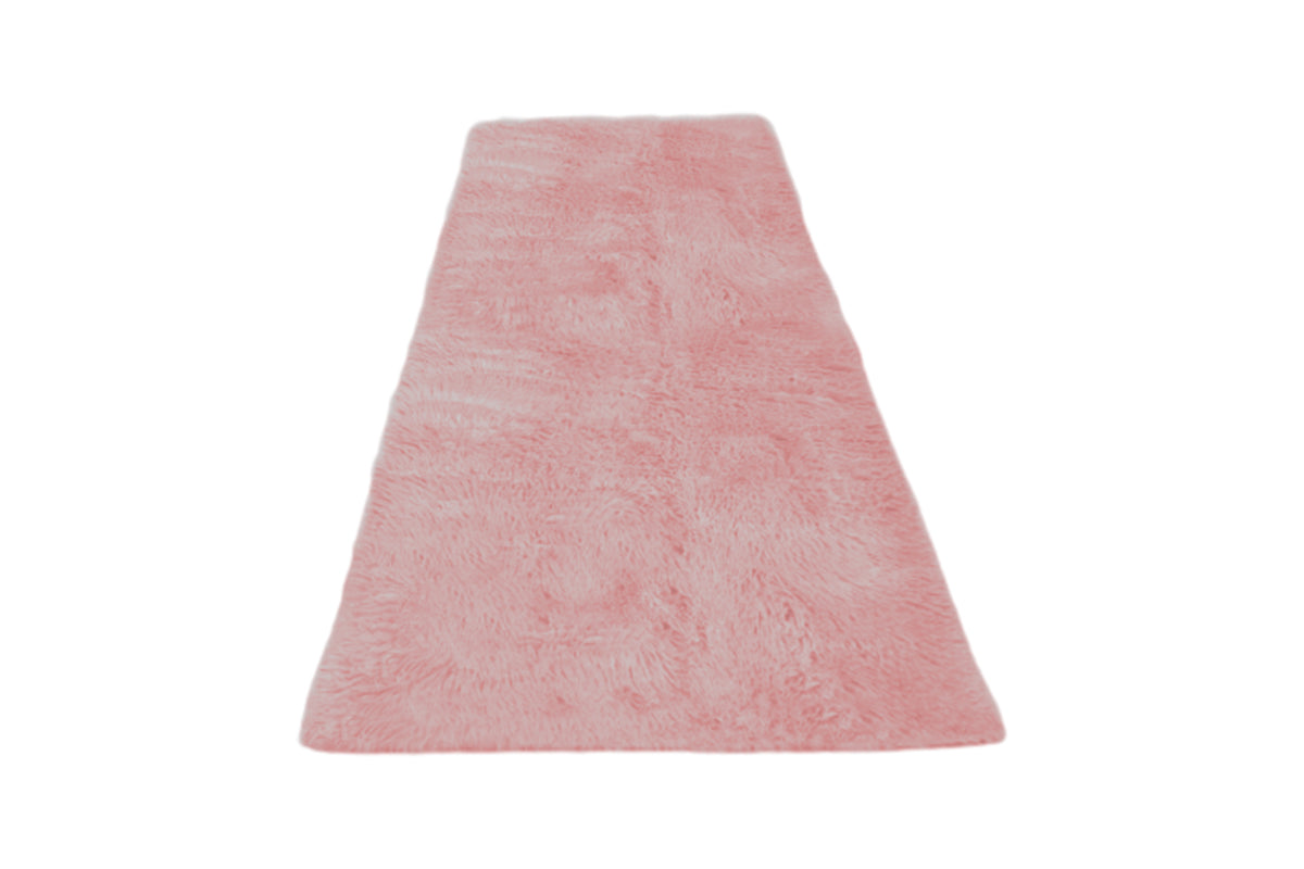 Non Slip Shaggy Bath Mat Ultra Soft Thick Fluffy Pile Non Slip Bath Rug-Pink