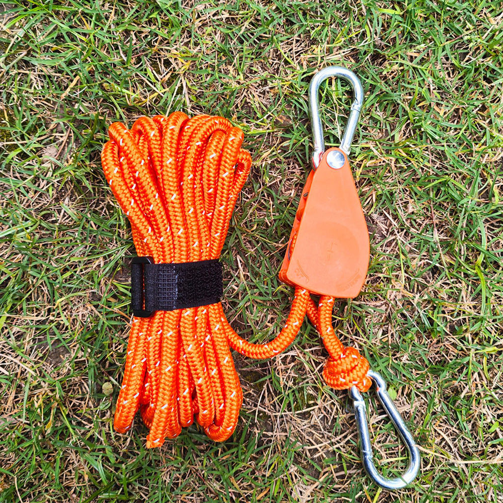 Portable Adjustable Fix Tent Pulley Camping Rope Quick Setup Outdoor Guy Lines For Canopy Kayak