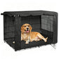 Breathable Oxford Fabric Dog Crate Cover with Front and Side Zipper Doors