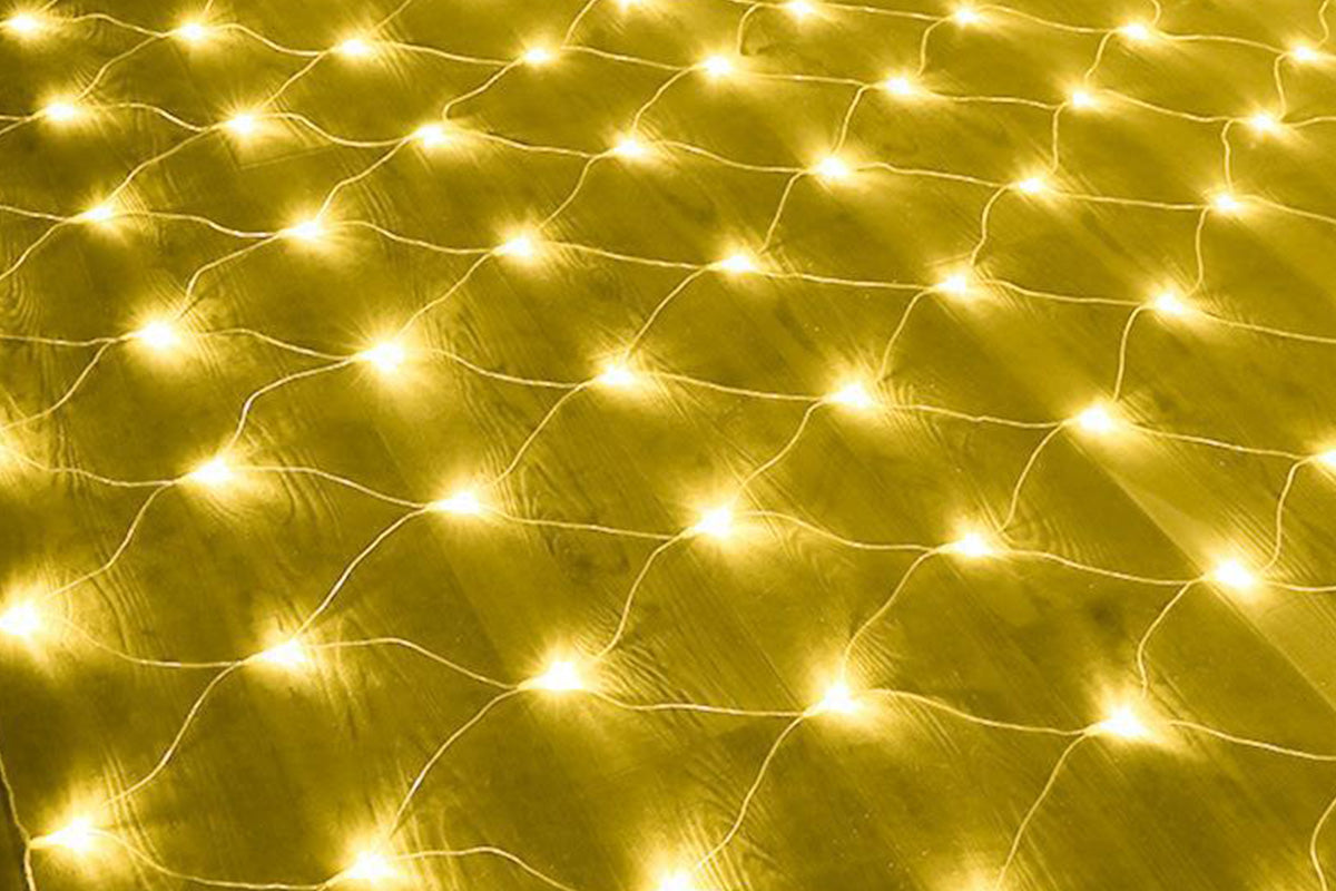 Outdoor Christmas Net Lights LED String Lights for Holiday Wedding Party Garden Decoration-Warm White