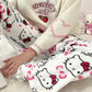 Women's Hello Kitty Inspired Flannel Cartoon Print Pajama Pants