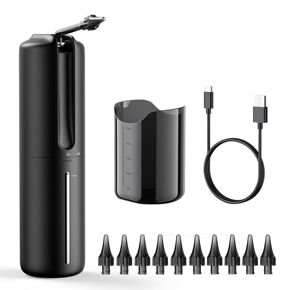 Electric Ear Cleaner with 4 Modes IP67 Waterproof 2000mAh Rechargeable Earwax Removal Kit Black