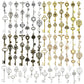 100 Pack Vintage Key Charms Antique Style Bronze Brass for DIY Jewelry Pendant