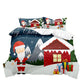 Christmas 3pcs Bedding Set Double Queen King Size Quilt Cover Pillowcases Set-Style 4