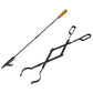 Fireplace Poker and Tongs Tool Set