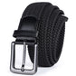 Elastic Braided Stretch Belt Adjustable Men Belt for Golf Pants Casual Shorts Jeans-Black