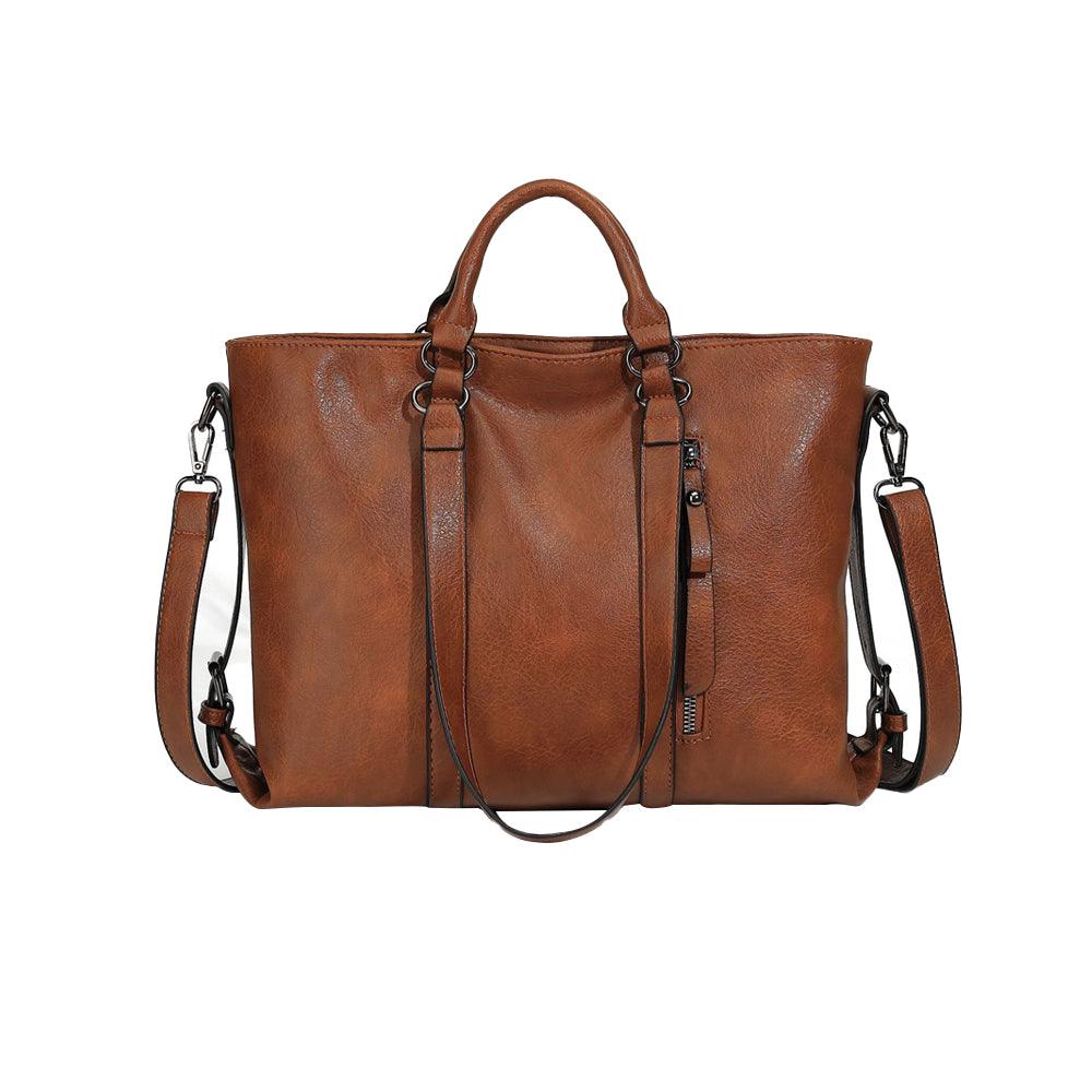 PU Leather Women's Tote Handbag for Work and Travel