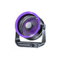 USB Rechargeable Desk Fan with Digital Display for Bedroom Home Office