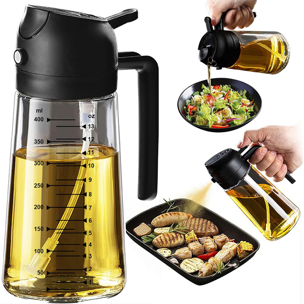 470ml Glass Oil Sprayer Bottle for Cooking Olive Oil Dispenser Kitchen Gadgets