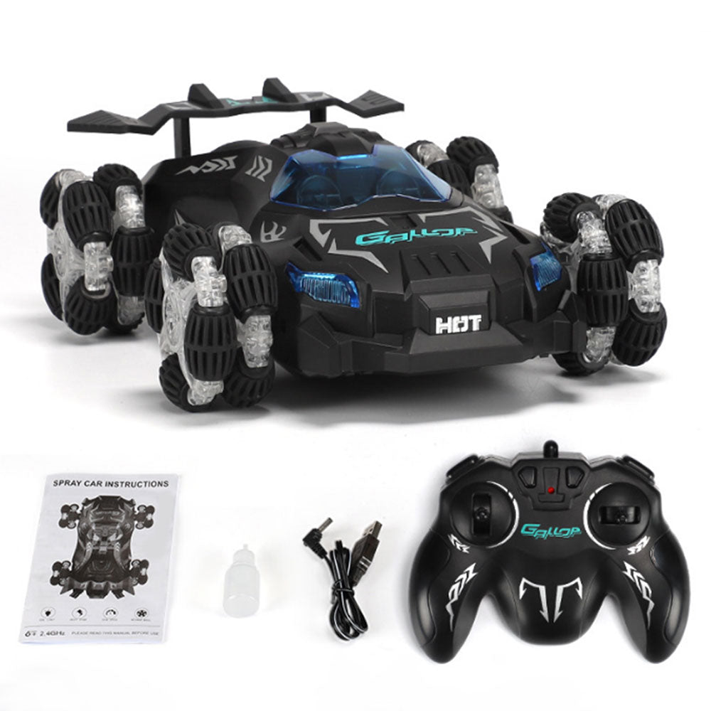 LED RC Car with Spray Off Road Drift Toy Remote Control Hand Gesture Sensing Stunt Buggy