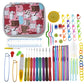 72-Piece Crochet Hooks Set with Knitting Needles and Sewing Tools for DIY with Storage Bag