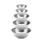 5Pcs Stainless Steel Polished Round Bowl Set